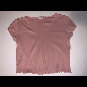 Light baby pink crop top